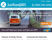 Tablet Screenshot of justkampersinsurance.com
